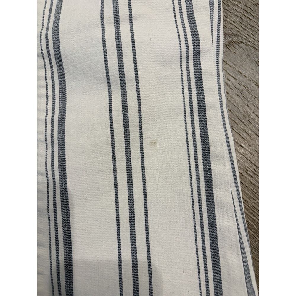 Frame Le High Flare White Blue Stripe Jeans 26 Preppy Festival - Picture 5 of 5